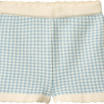 copenhagen colors check jacquard shorts dusty blue