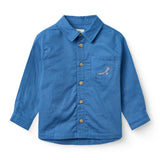 copenhagen colors classic long sleeve shirt ocean blue