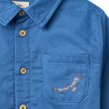 copenhagen colors klassieke lange mouwen blouse ocean blue