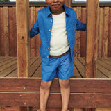 copenhagen colors blauwe blouse biologisch katoen jongens