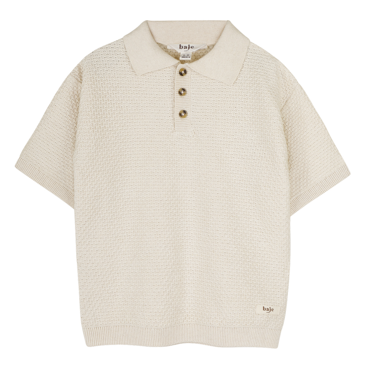 Baje studio fygo polo korte mouwen beige