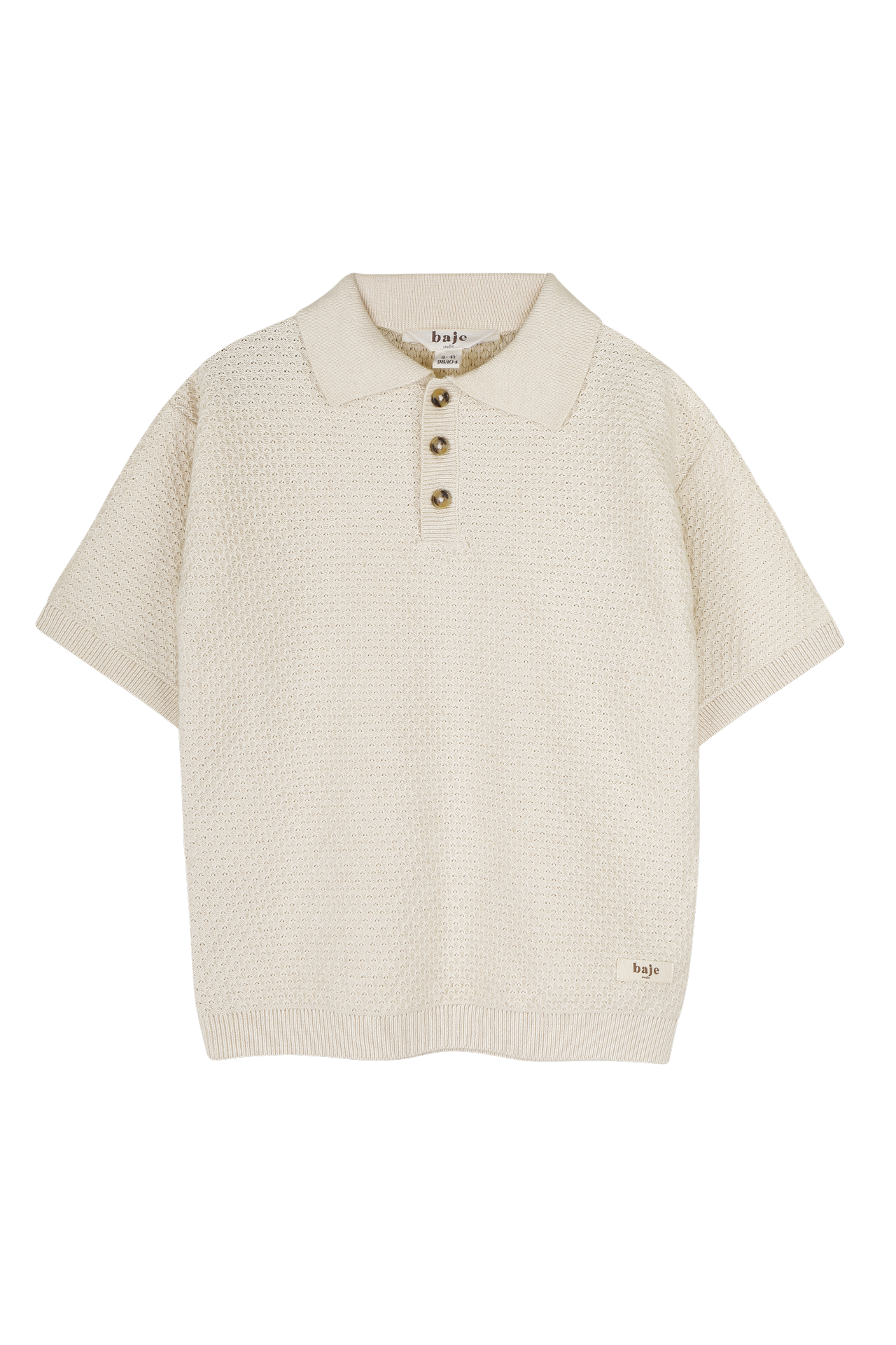 Baje studio fygo polo korte mouwen beige