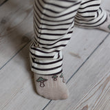 petit piao legging streepjes bruin

