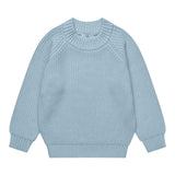 copenhagen colors knitted classic rib blouse blue