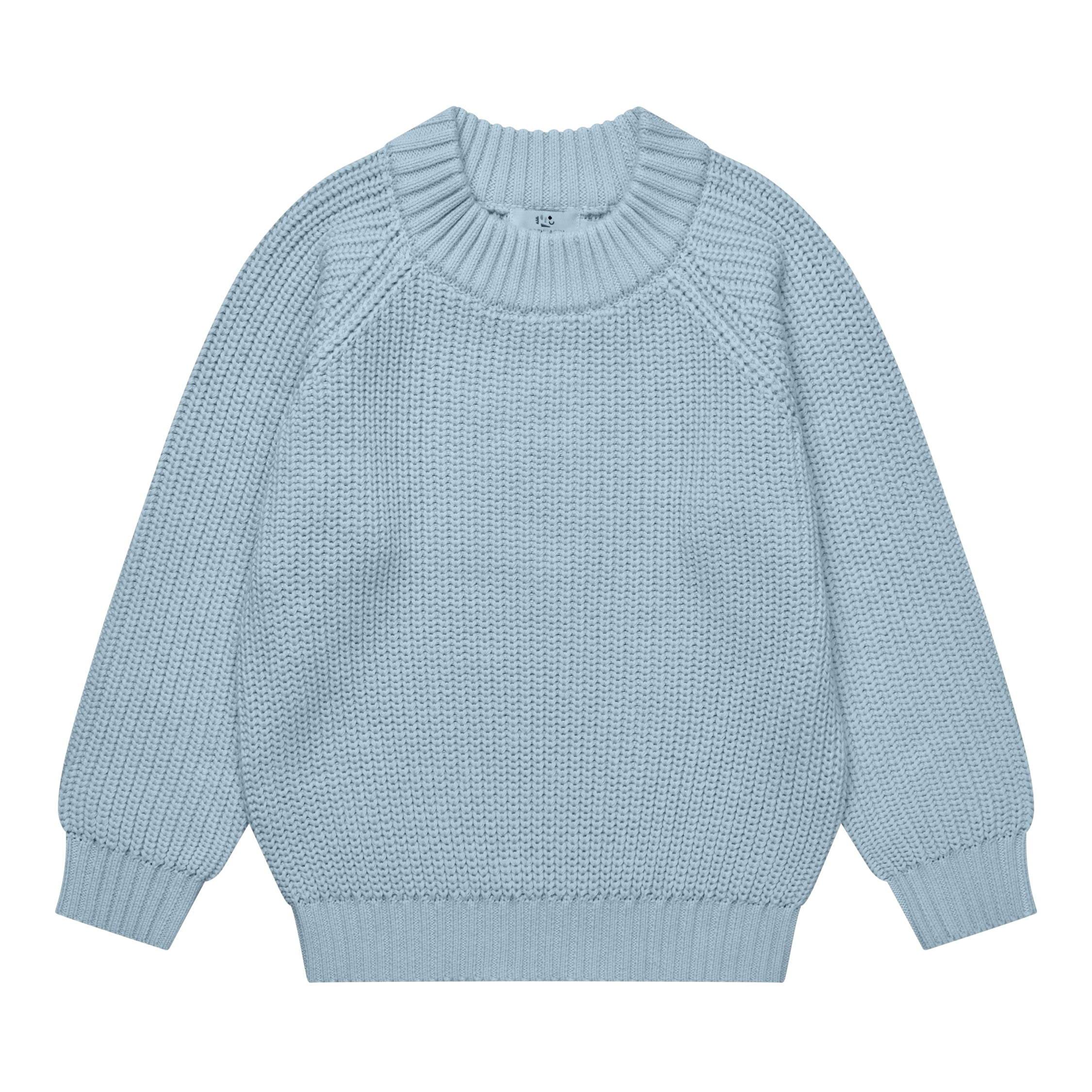 copenhagen colors knitted classic rib blouse blue