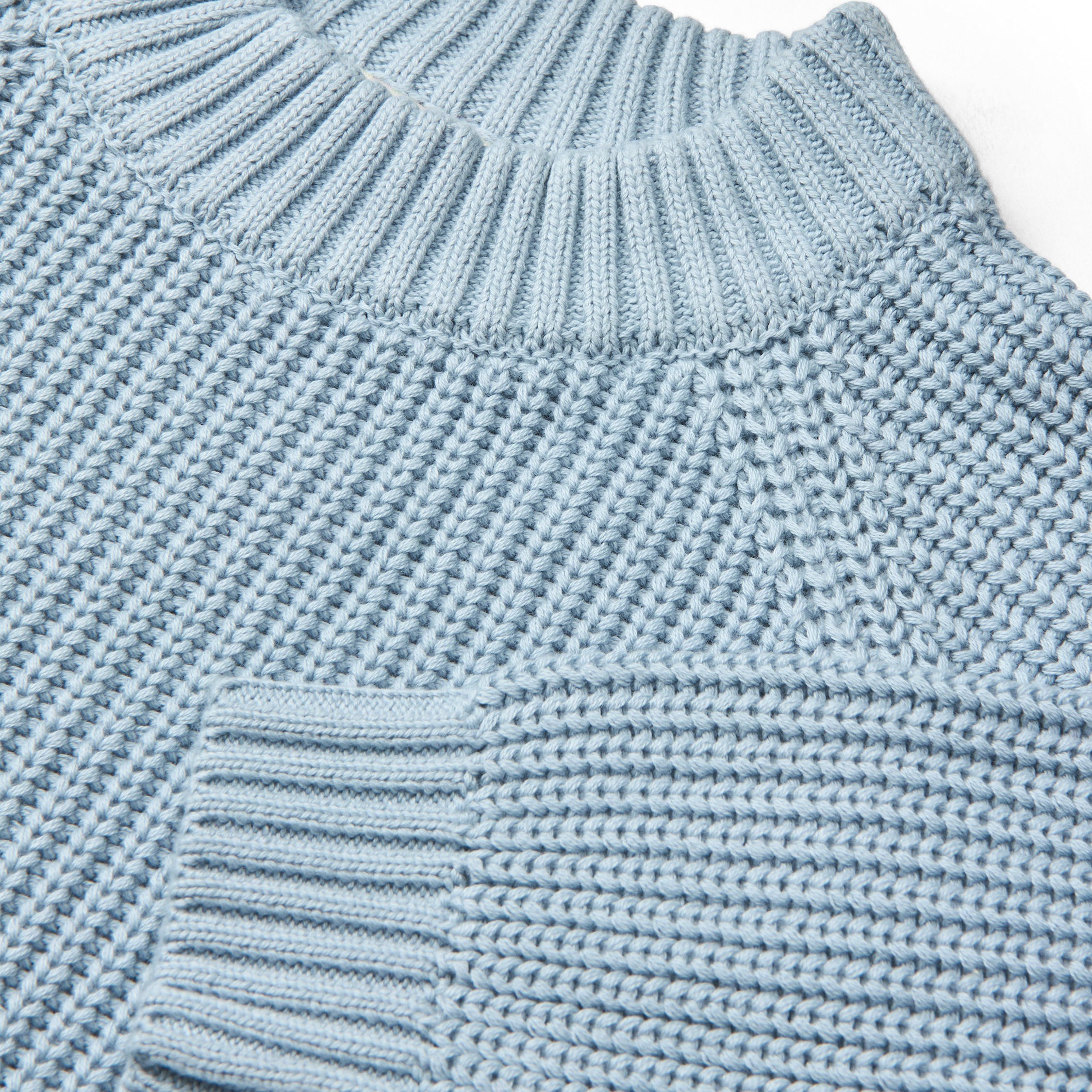 copenhagen colors gebreide klassieke rib trui blauw
