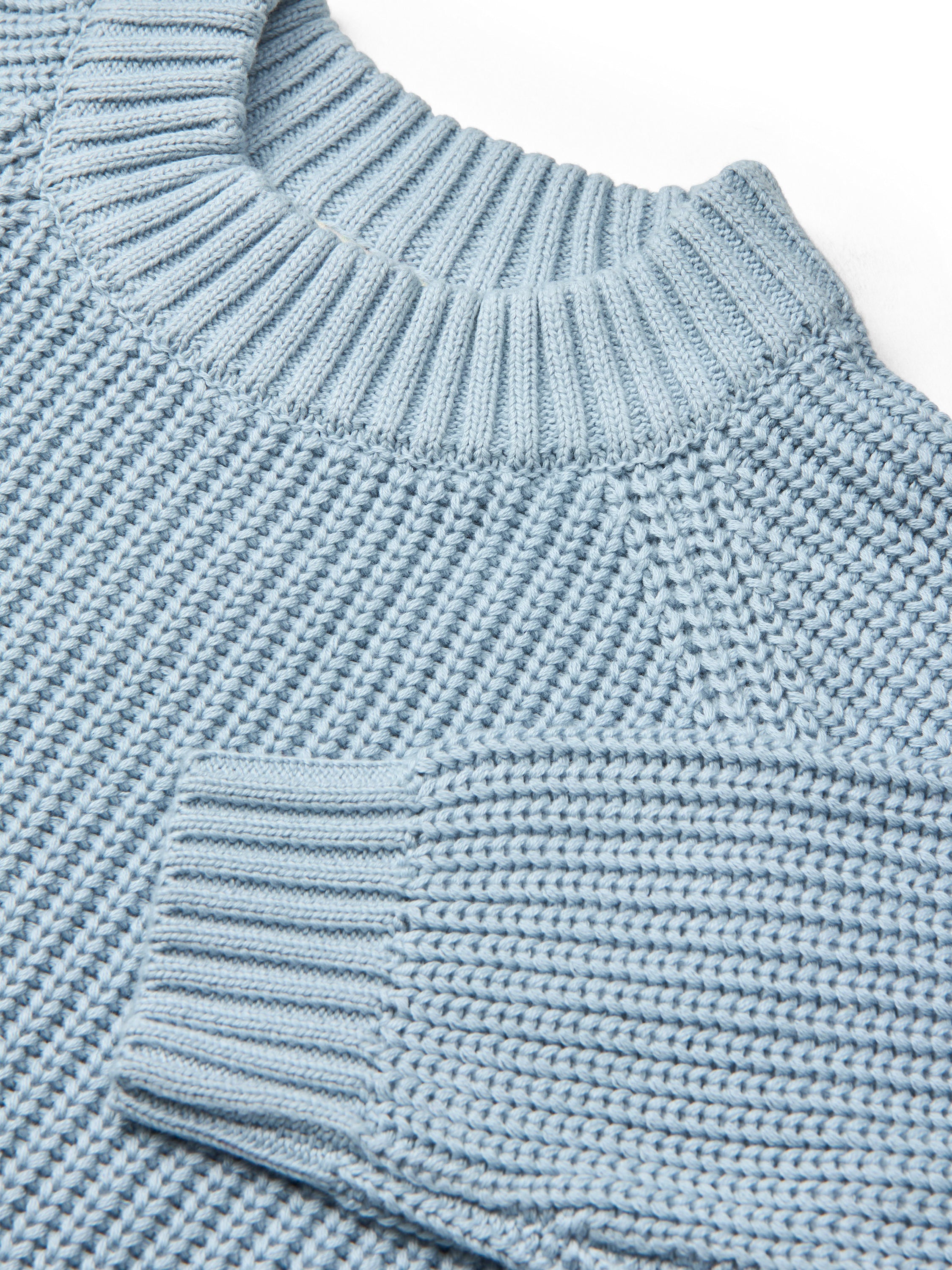 copenhagen colors gebreide klassieke rib trui blauw