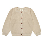 copenhagen colors classic rib knitted cardigan beige