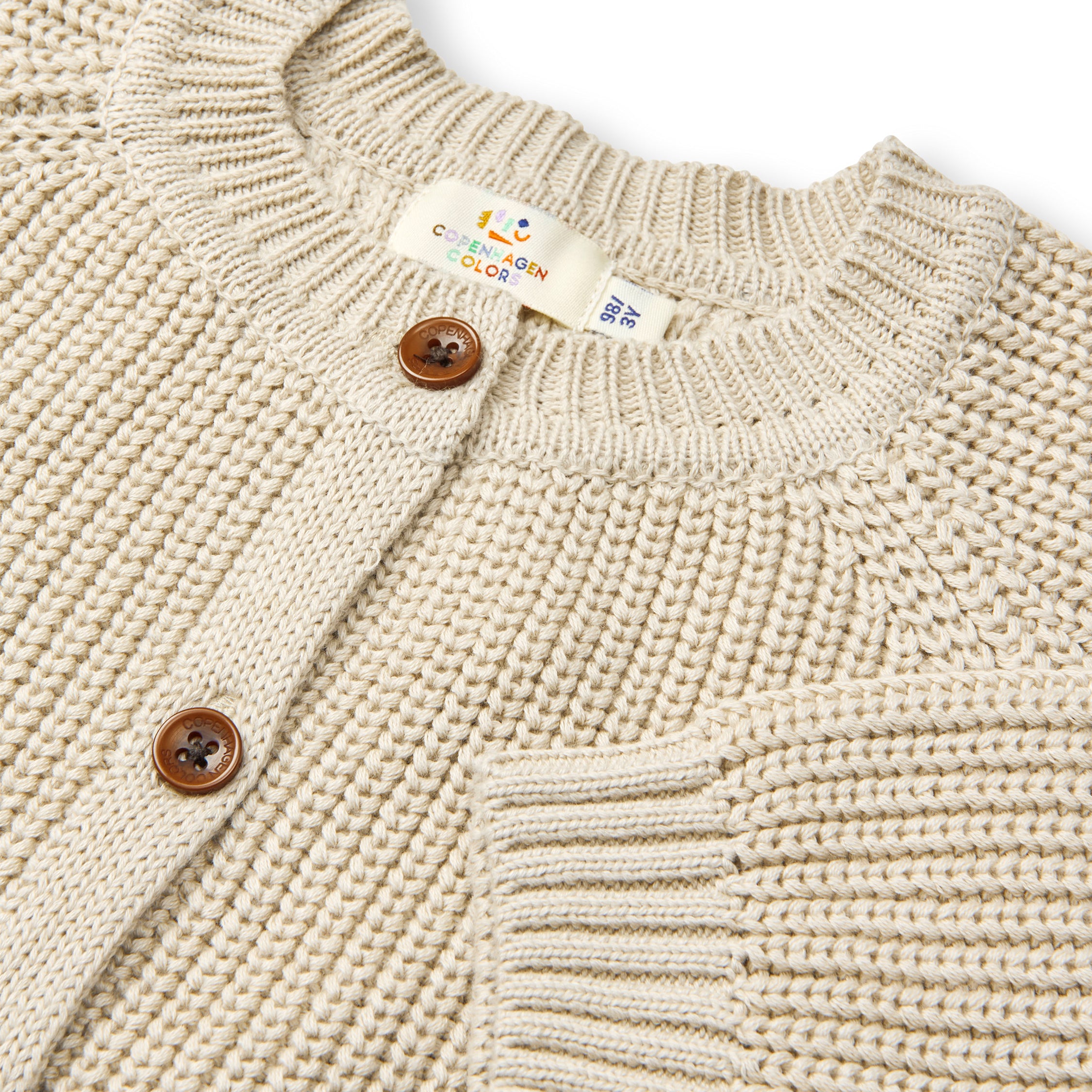 copenhagen colors gebreid vest beige unisex