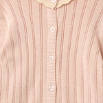 copenhagen colors gebreid pointelle vest dusty rose