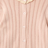 copenhagen colors gebreid pointelle vest dusty rose