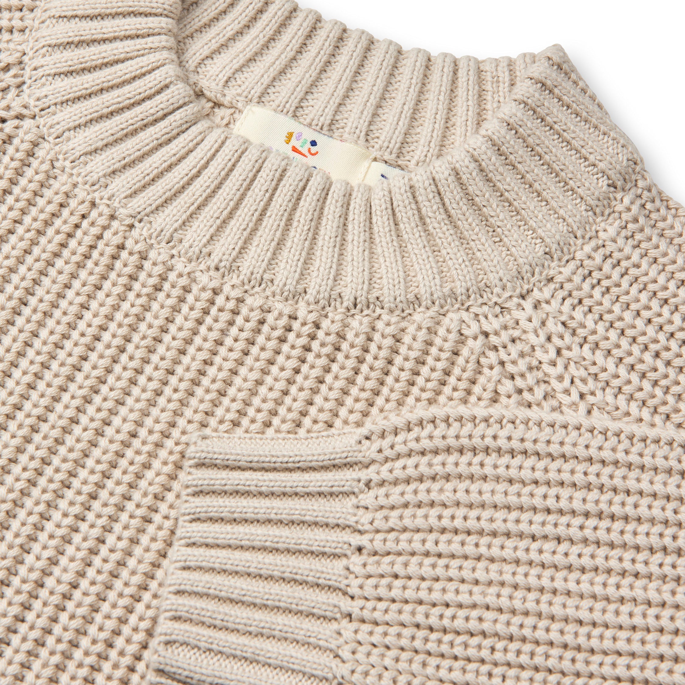 copenhagen colors gebreide klassieke rib trui beige 