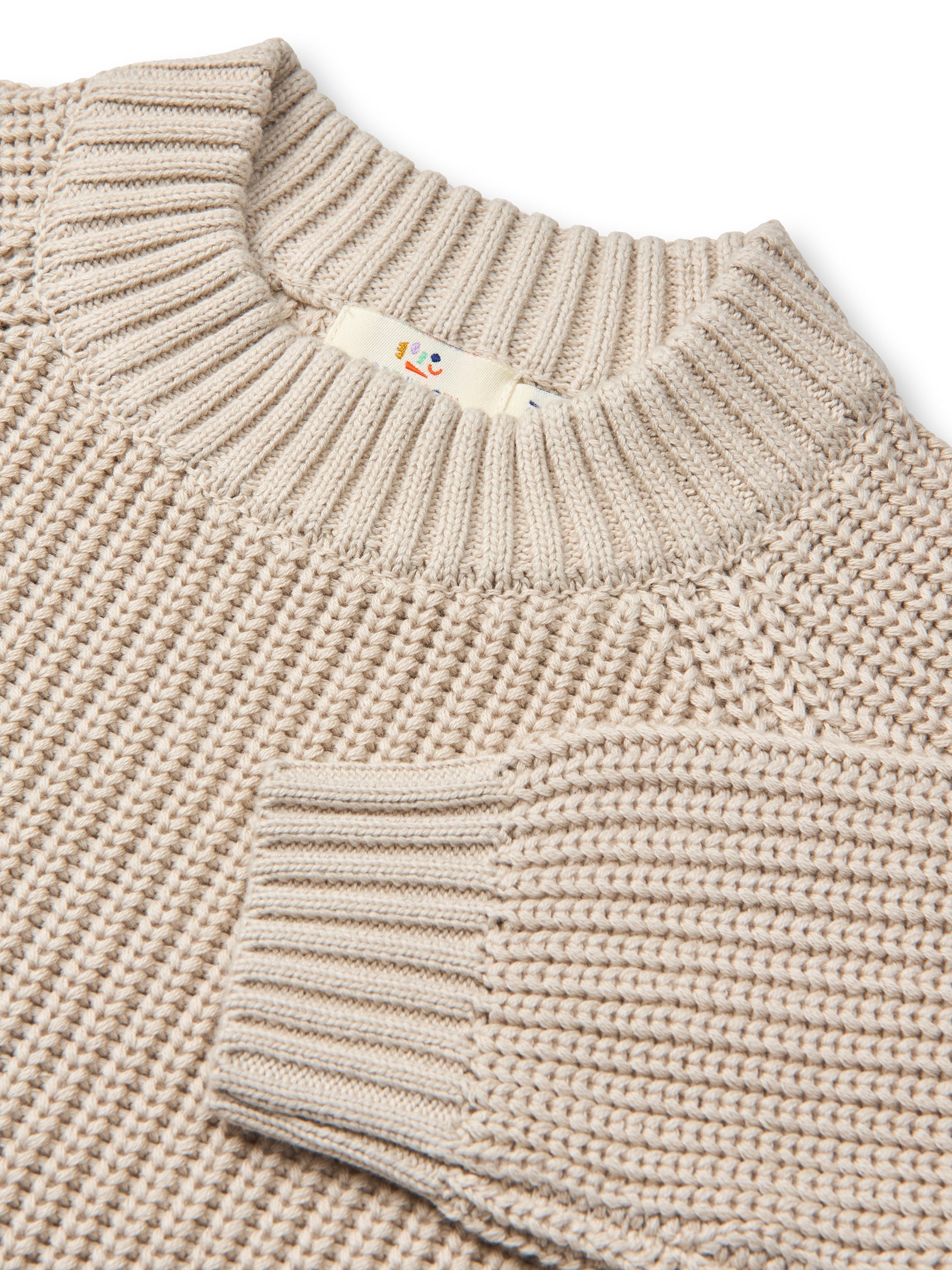 copenhagen colors gebreide klassieke rib trui beige 