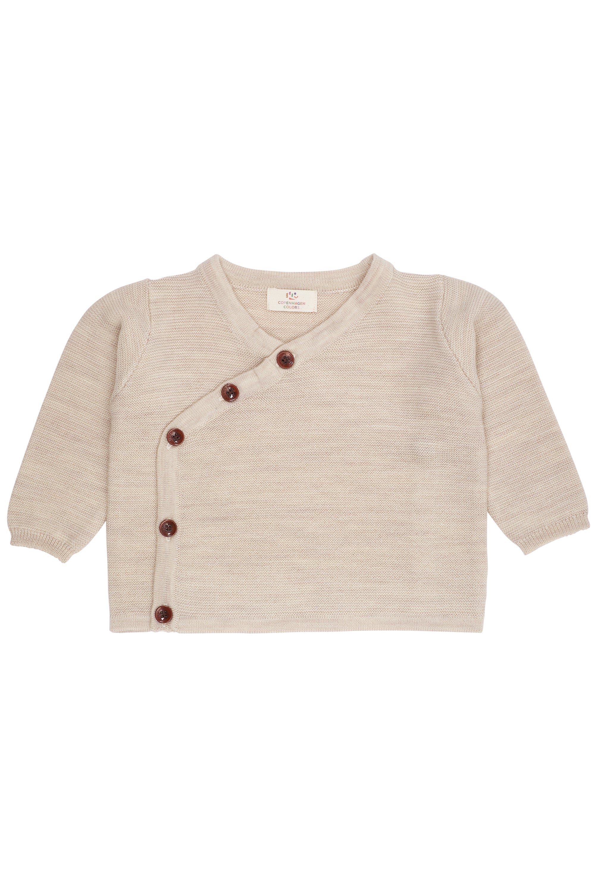 copenhagen colors overslagtrui merinowol beige
