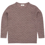 Copenhagen Colors Pointelle Trui bruin Merino wol