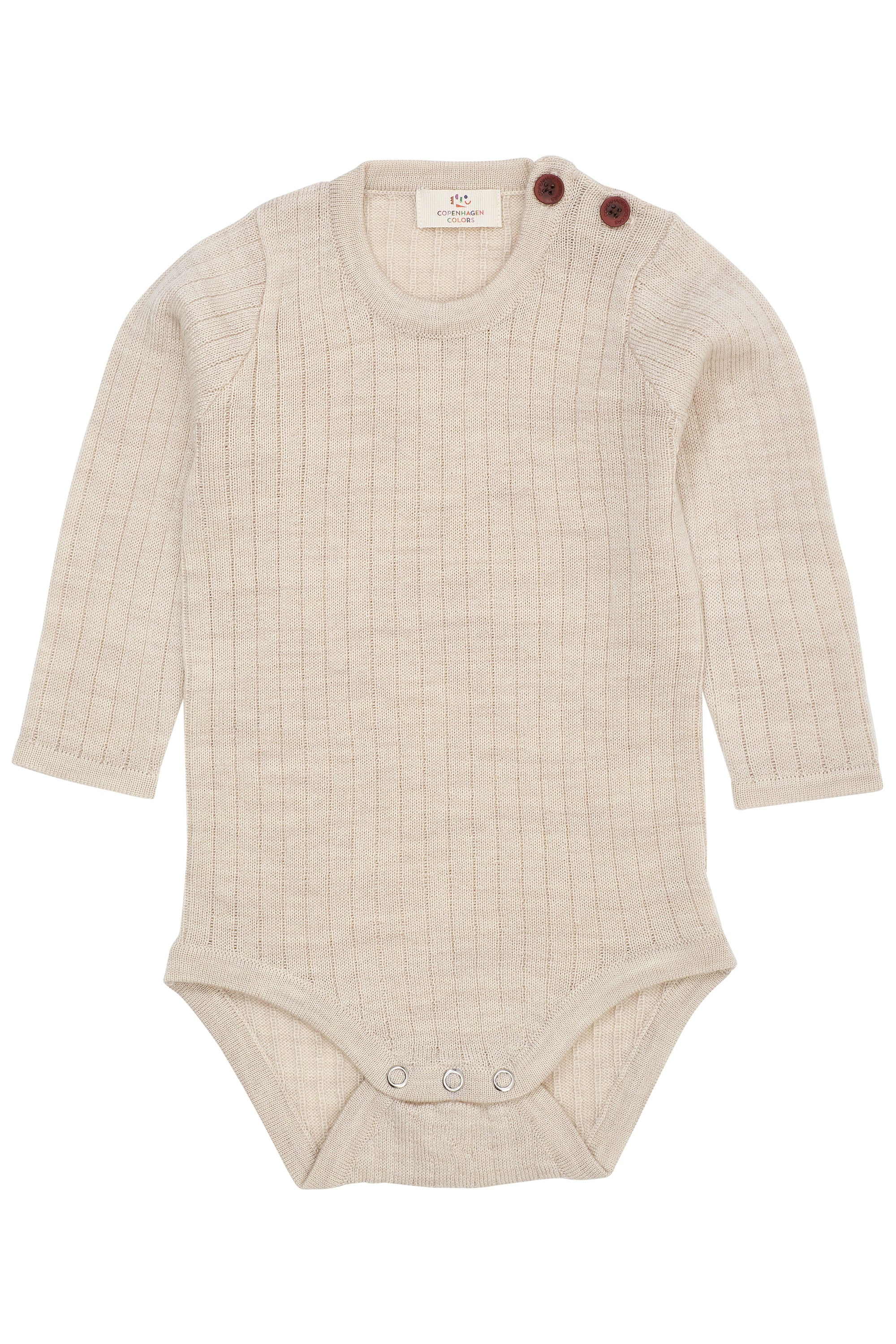 copenhagen colors rib romper merino beige