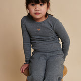 Copenhagen colors rib t-shirt hart patroon grey melange