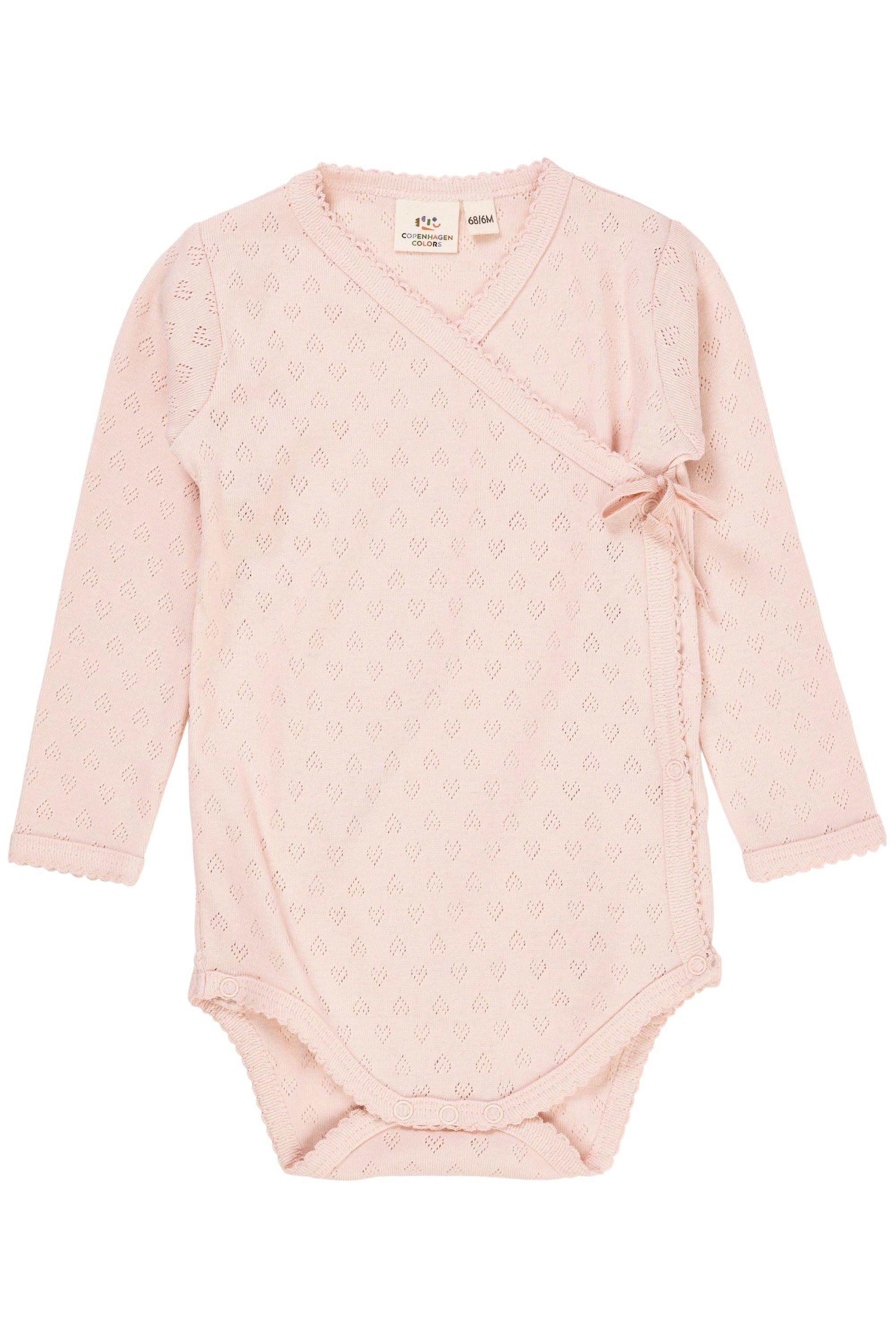 Copenhagen Colors Pointelle Heart Overslagromper - Nichi Baby Store