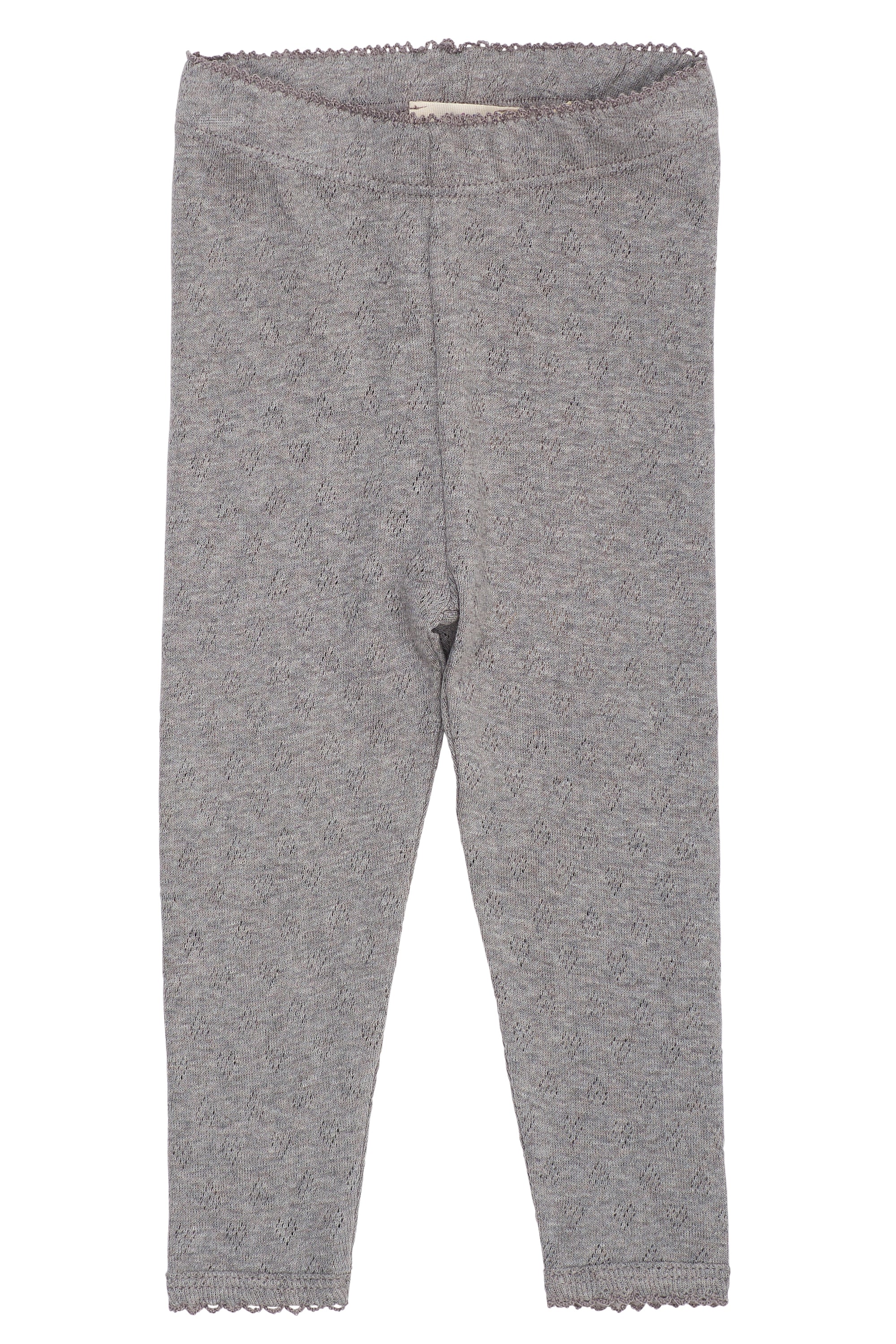 pointelle legging grijs biologisch katoen