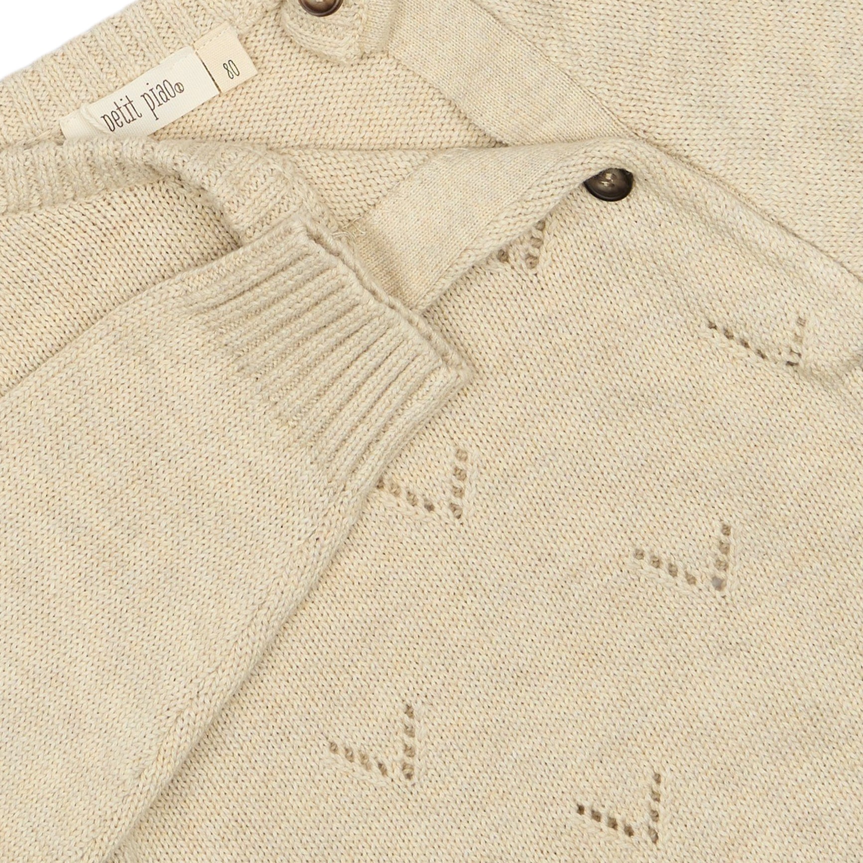 petit piao knit trui beige