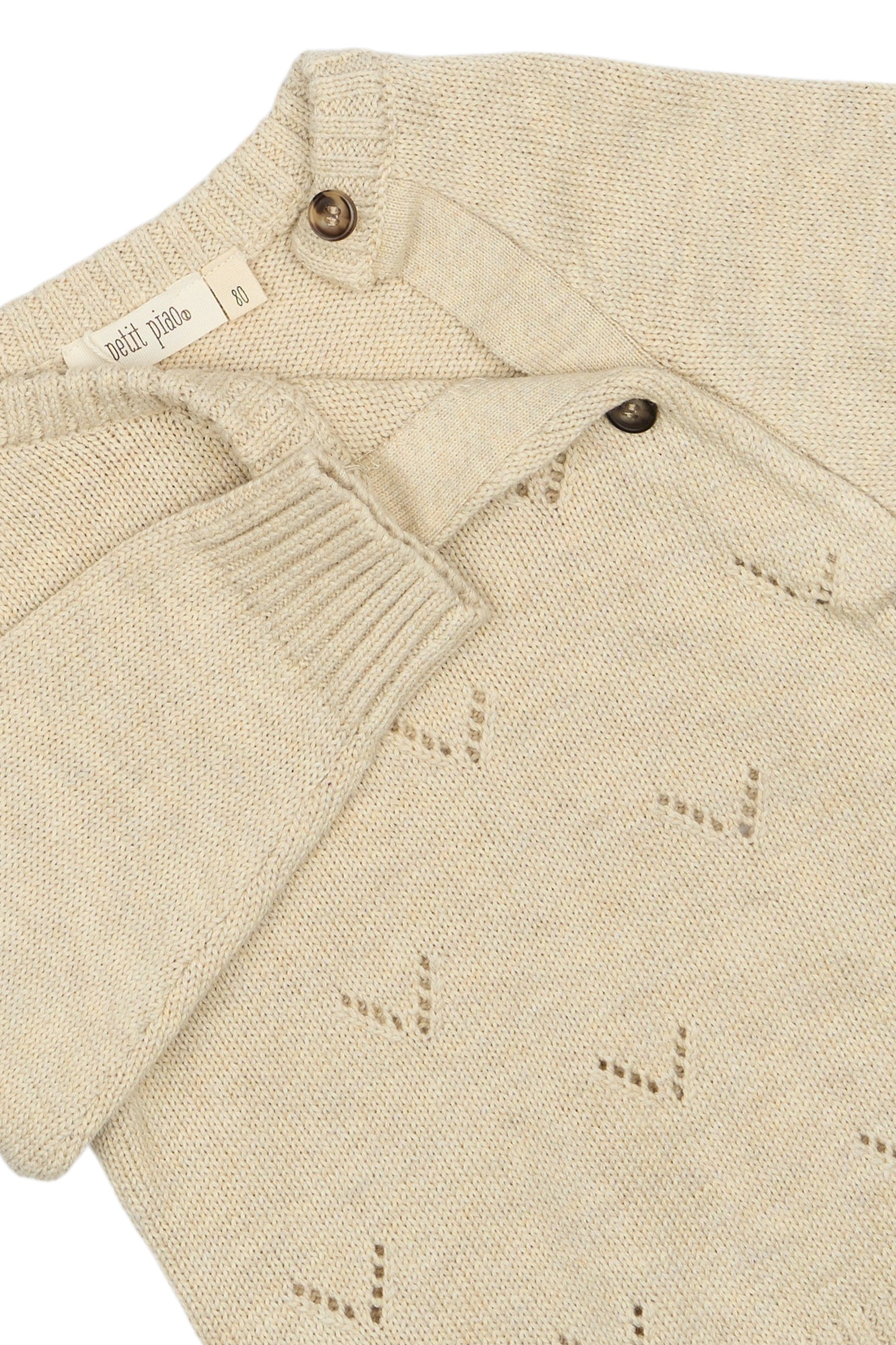 petit piao knit trui beige