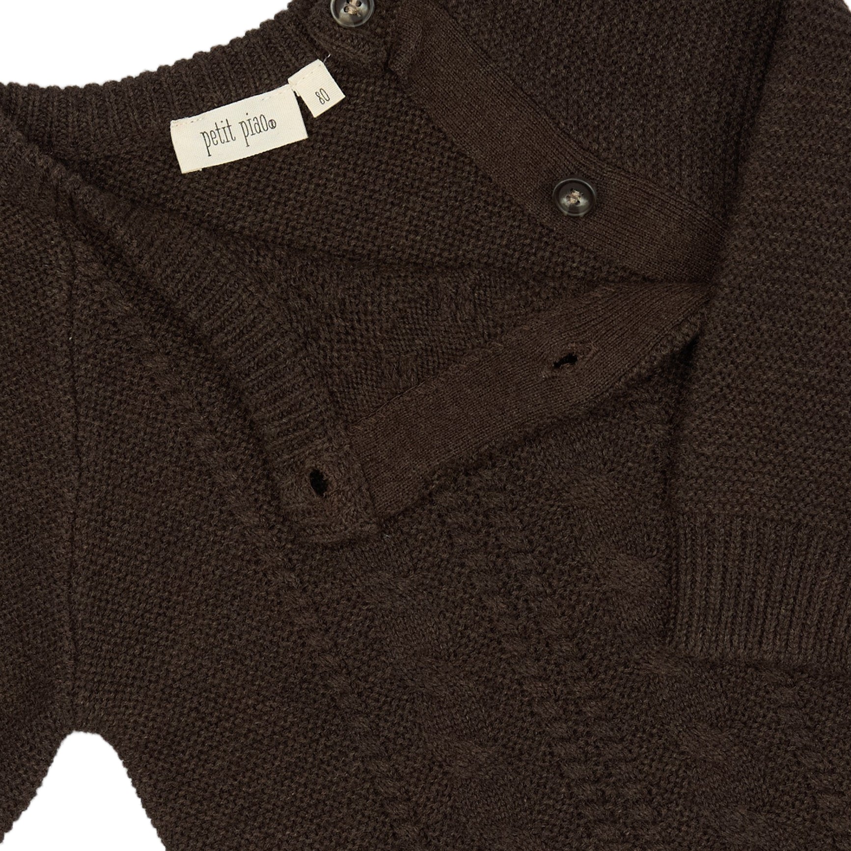 Petit piao daqo knit jumper brown