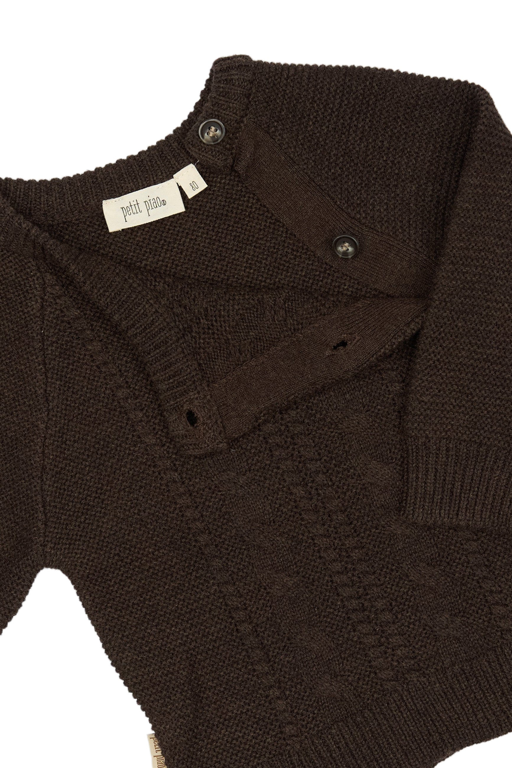 Petit piao daqo knit jumper brown