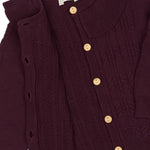 Petit Piao Dalia cardigan dark grape
