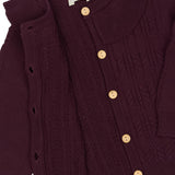 Petit Piao Dalia cardigan dark grape