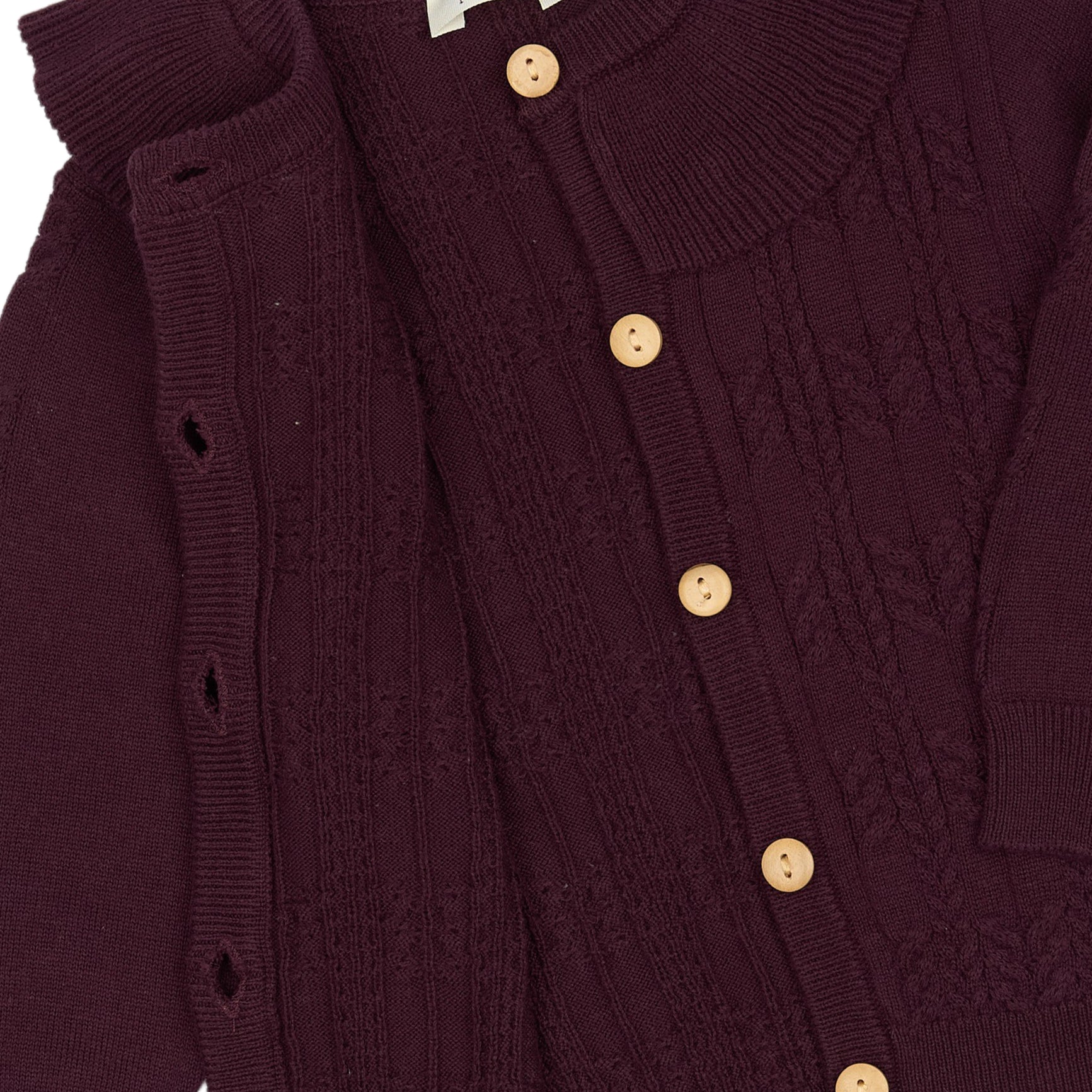Petit Piao Dalia cardigan dark grape