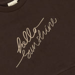 Petit Piao Hello sunshine sweater bruin