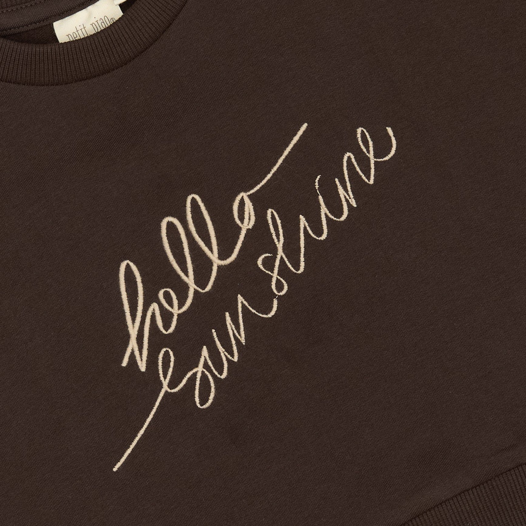 Petit Piao Hello sunshine sweater bruin