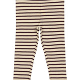 Petit Piao Rib Legging Gestreept Donkerrood