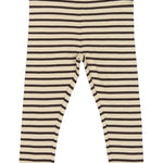 Petit piao legging gestreept bruin