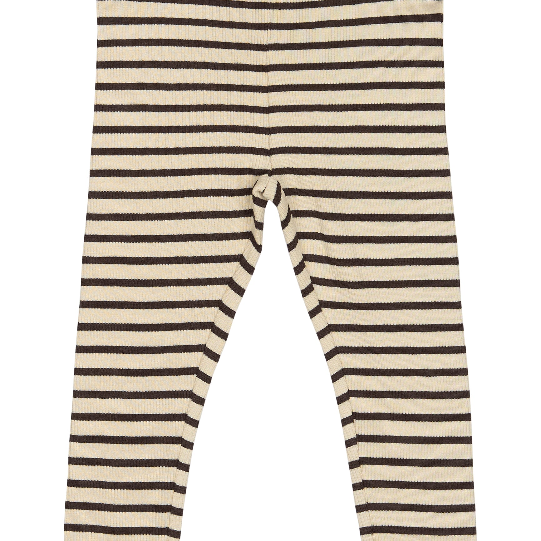 Petit piao legging gestreept bruin