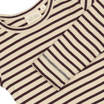 Petit piao t-shirt striped dark grape