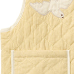 copenhagen colors quilted vest pale yellow bird
