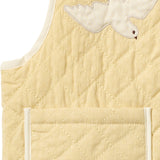 copenhagen colors quilted vest pale yellow bird