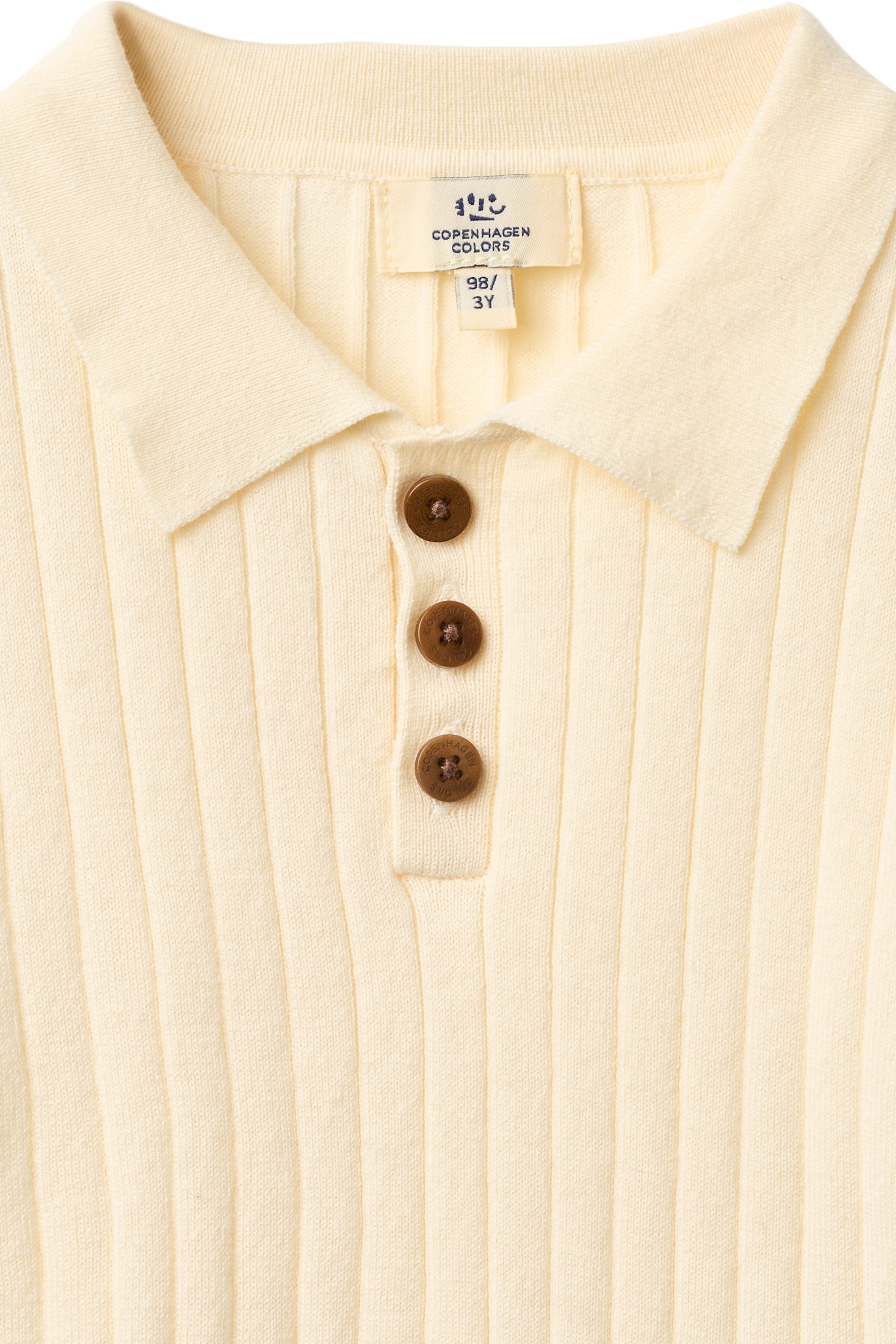 copenhagen colors rib gebreide polo beige