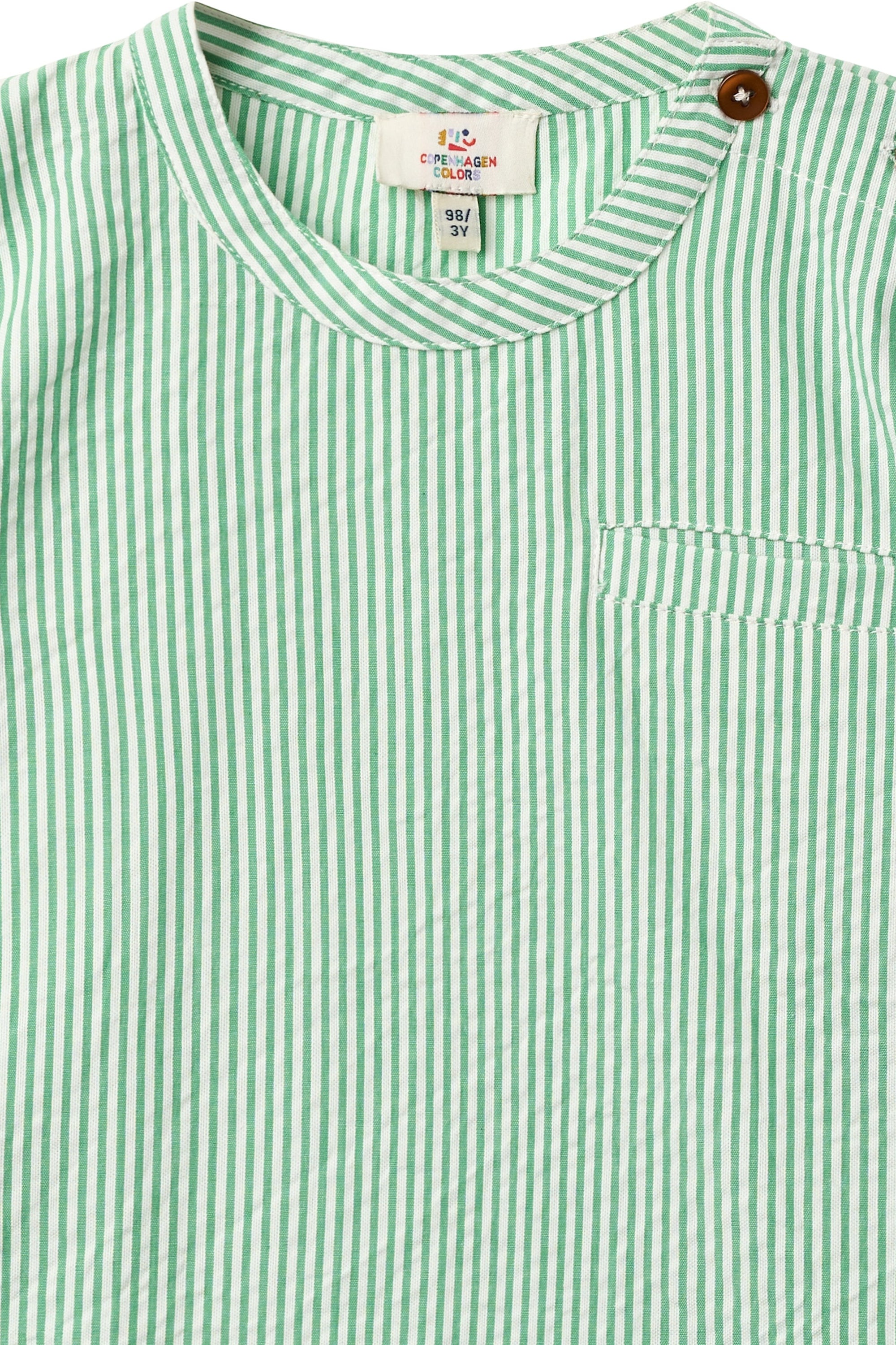 copenhagen colors gestreept groen blouse jongens 