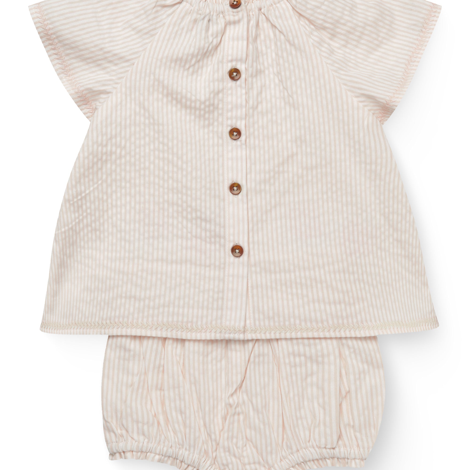 copenhagen colors roze gestreepte babyset top en broekje 