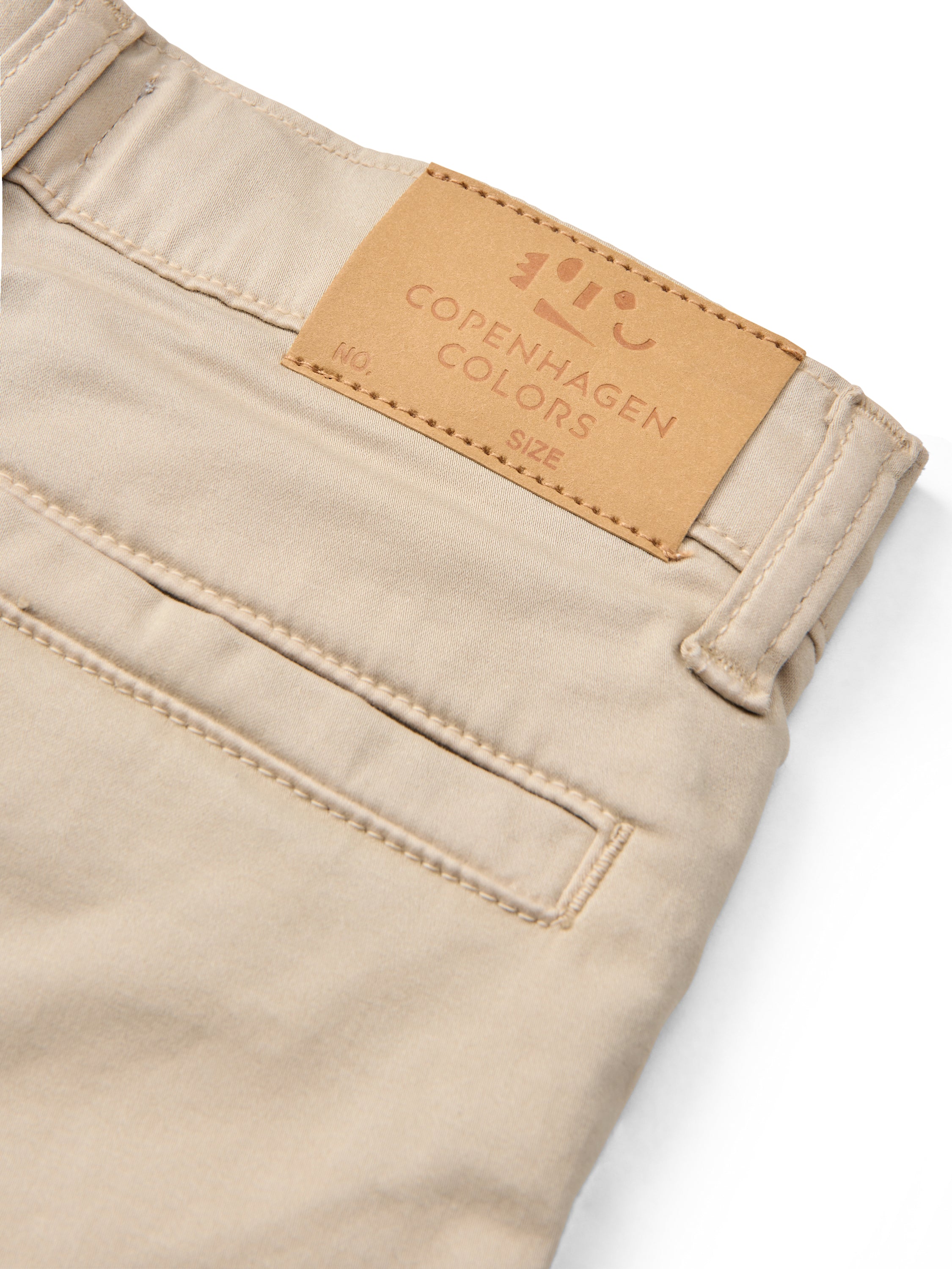 copenhagen colors twill chino korte broek beige
