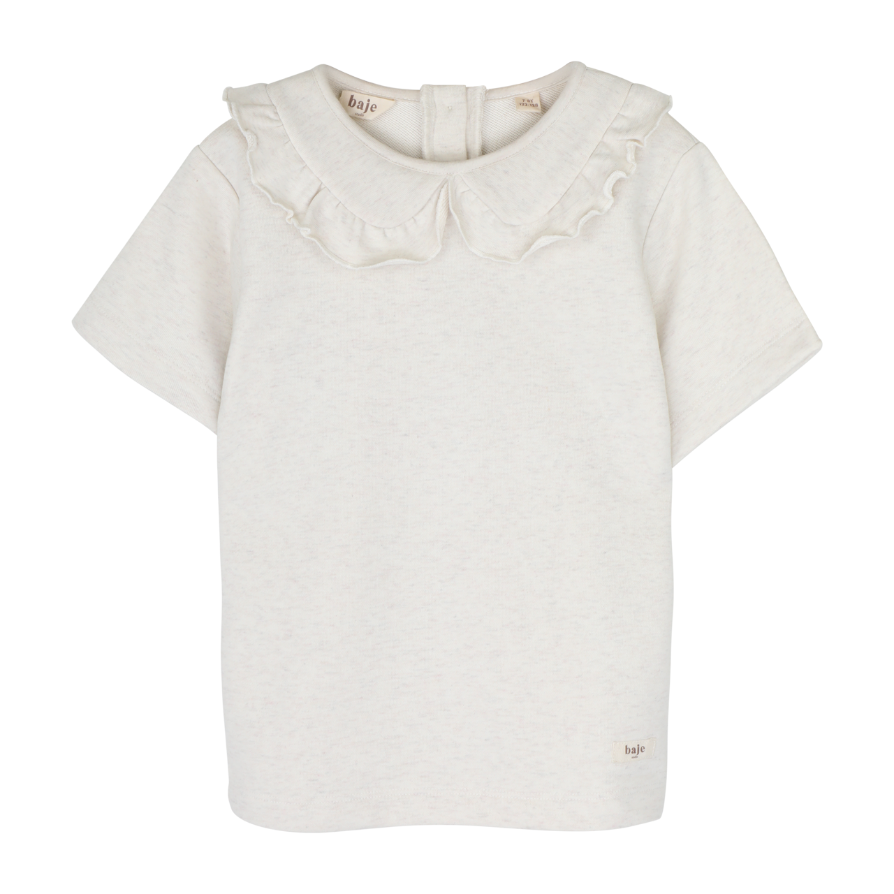 baje studio Francia t-shirt met kraagje off-white meisjes