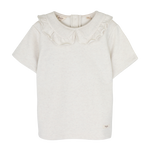 baje studio Francia t-shirt met kraagje off-white meisjes
