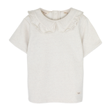 baje studio Francia t-shirt met kraagje off-white meisjes