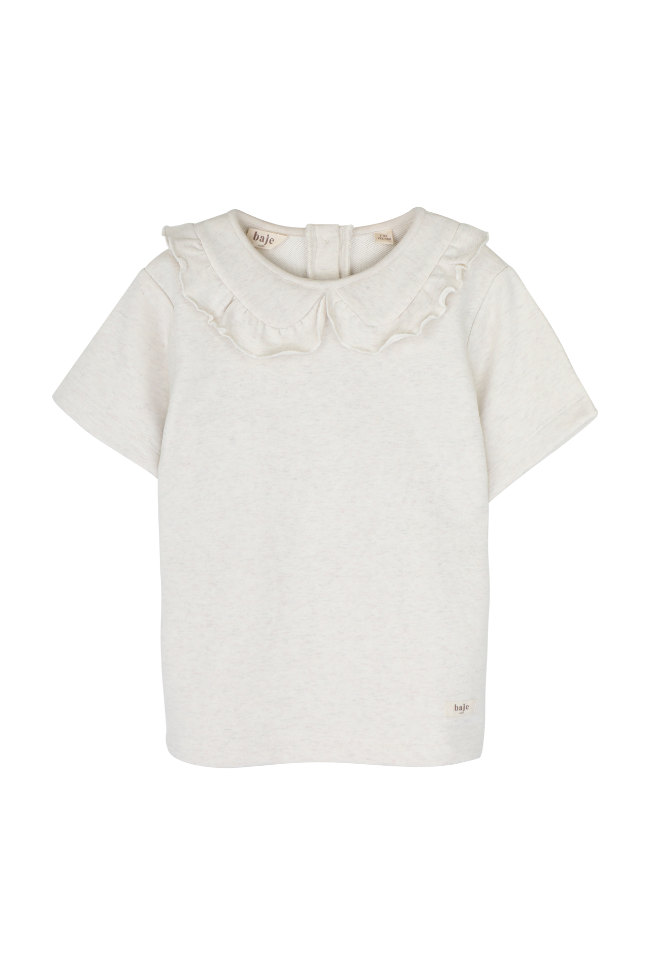 baje studio Francia t-shirt met kraagje off-white meisjes