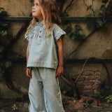 baje studio Loja flared broek meisjes ruffles