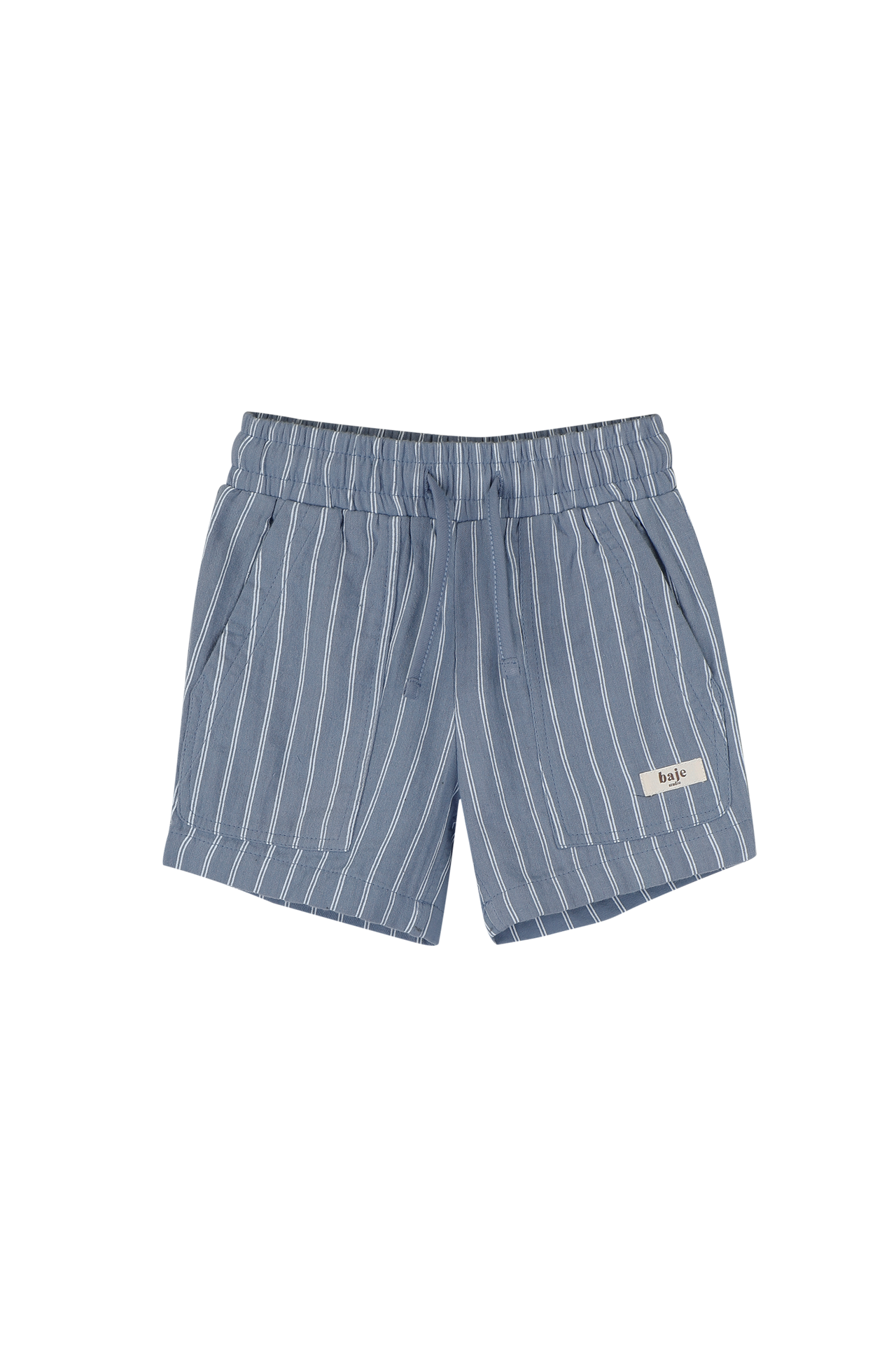 baje studio Mathieu short blauw wit gestreept