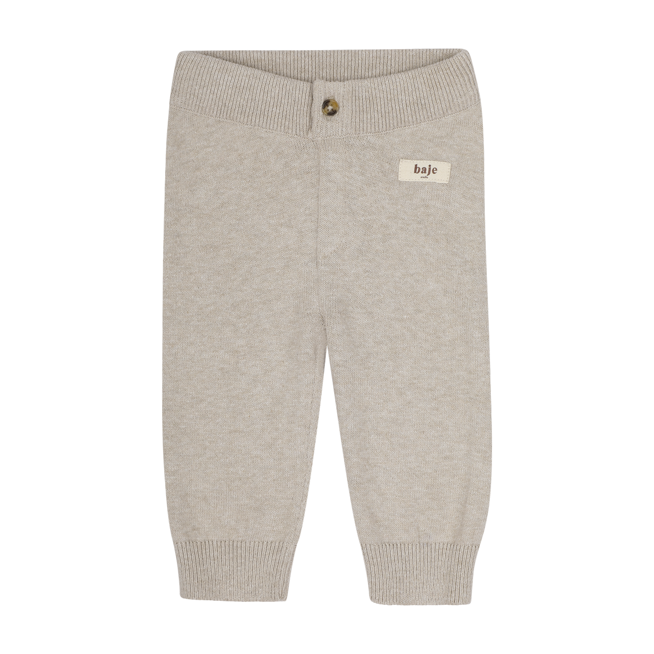 baje studio Valero broek gebreid unisex beige