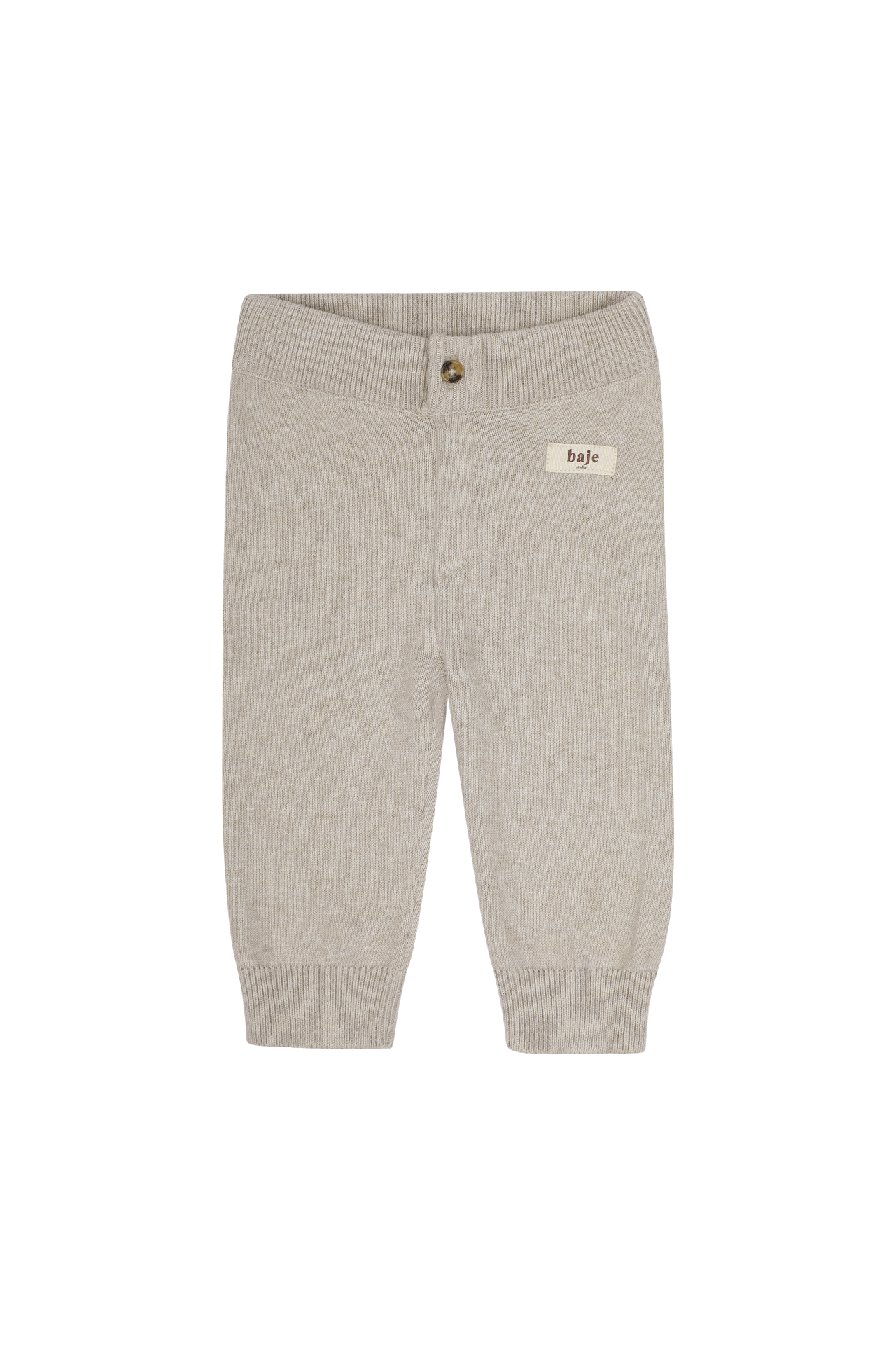 baje studio Valero broek gebreid unisex beige